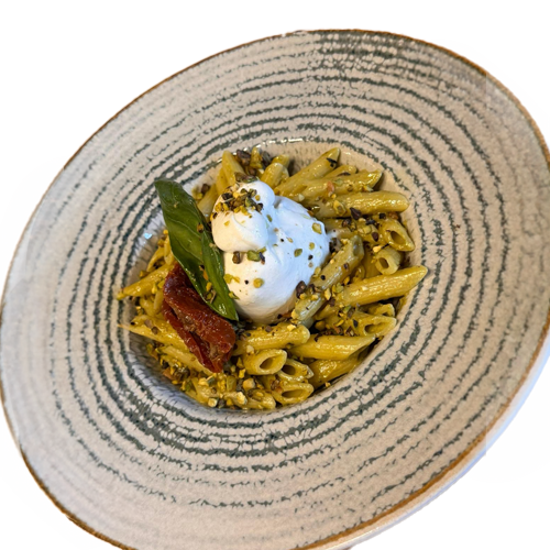 Penne Pesto Burrata che Cornicione